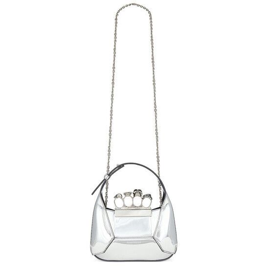 Alexander McQueen o1w1db10925 Size: OS/The Jewelled Hobo Mini Bag in Silver Size ONE SIZE - 2 Thumbnail