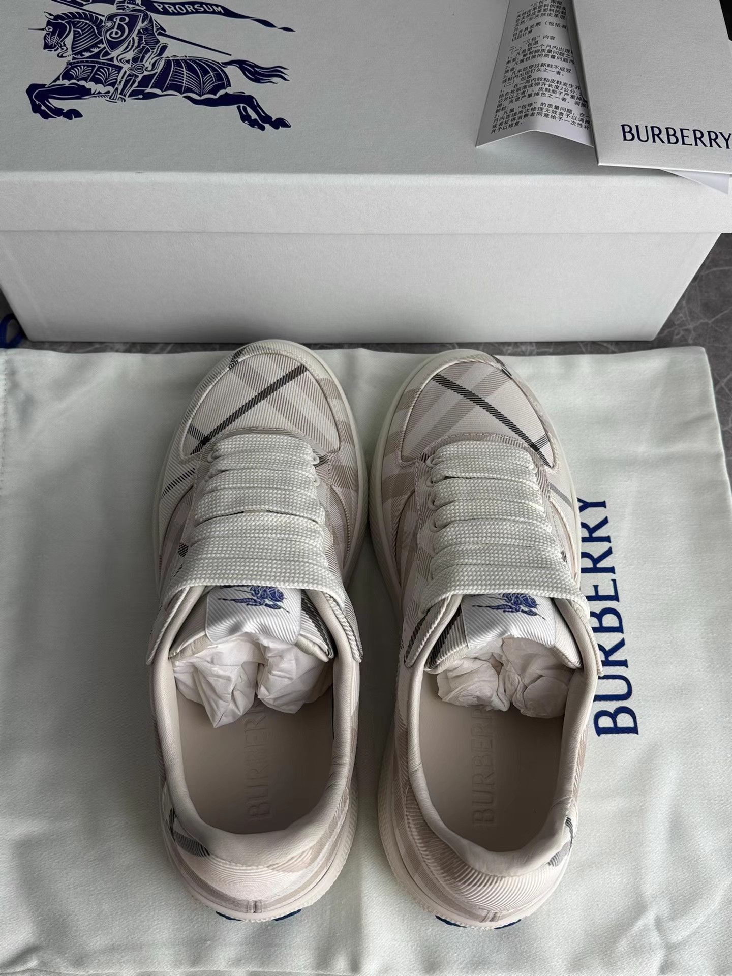 Burberry Burberry Terrace Check Sneakers K6 Size US 6 / IT 36 - 8 Thumbnail