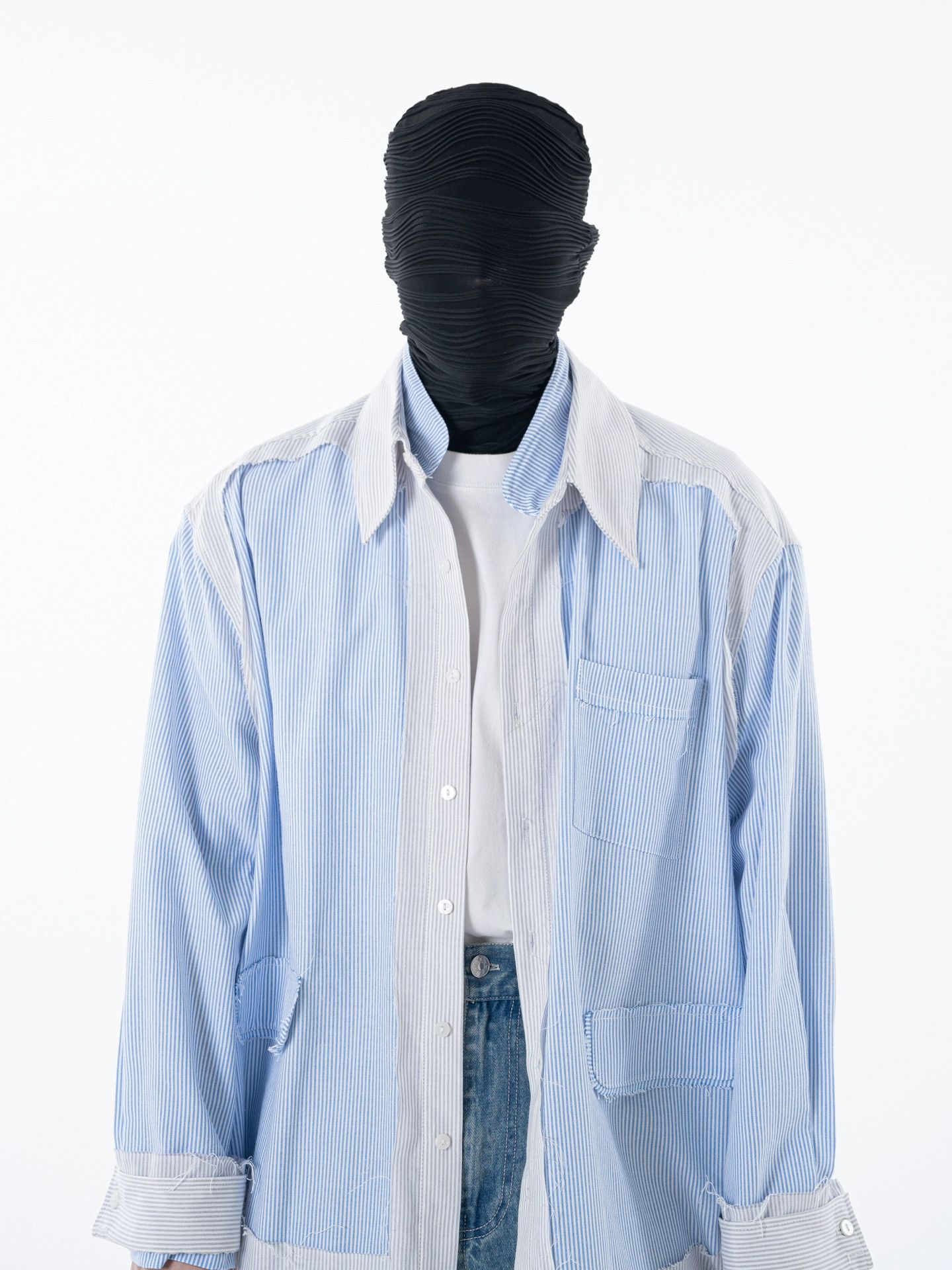 Other Men’s Raw-edge striped two-piece shirt Size US M / EU 48-50 / 2 - 2 Thumbnail