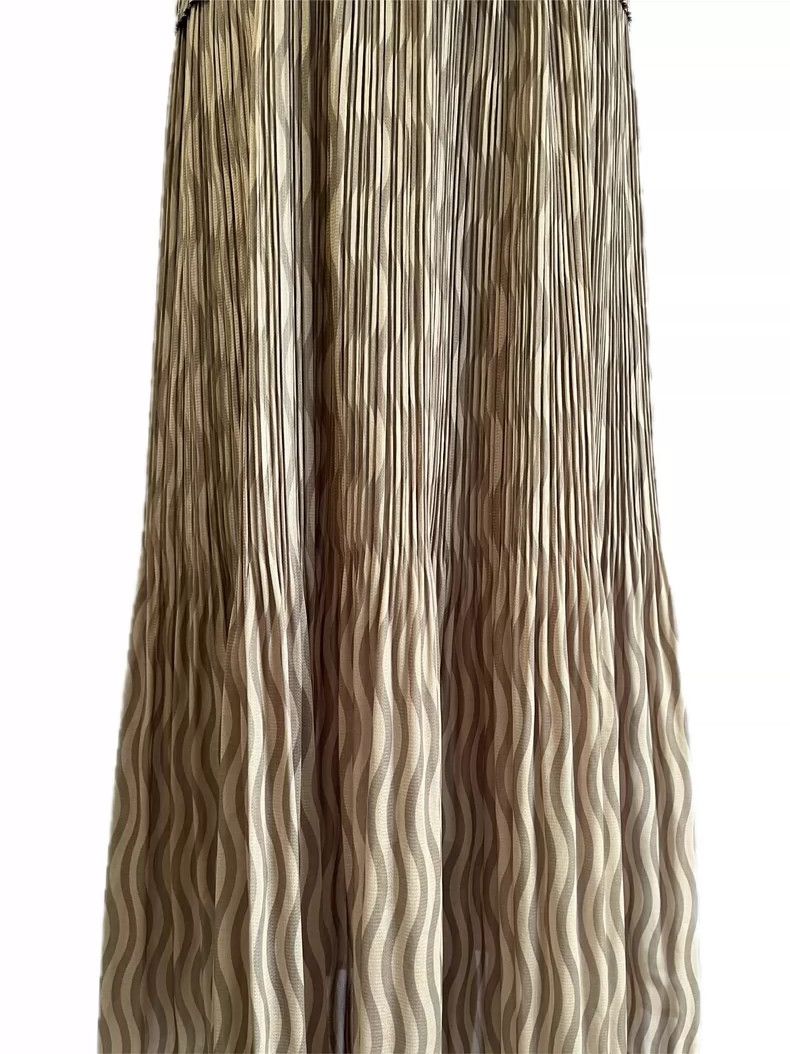 Issey Miyake Issey Miyake size:3 Yellow pleated printed short-sleeved s Size S / US 4 / IT 40 - 1 Thumbnail