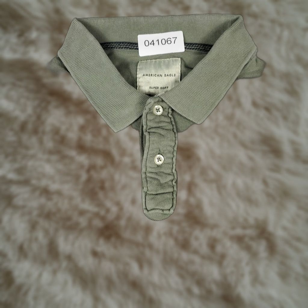 American Eagle Outfitters VINTAGE American Eagle Polo Shirt Mens Large Beige Casual Short Sleeve Adult Size US L / EU 52-54 / 3 - 1 Thumbnail