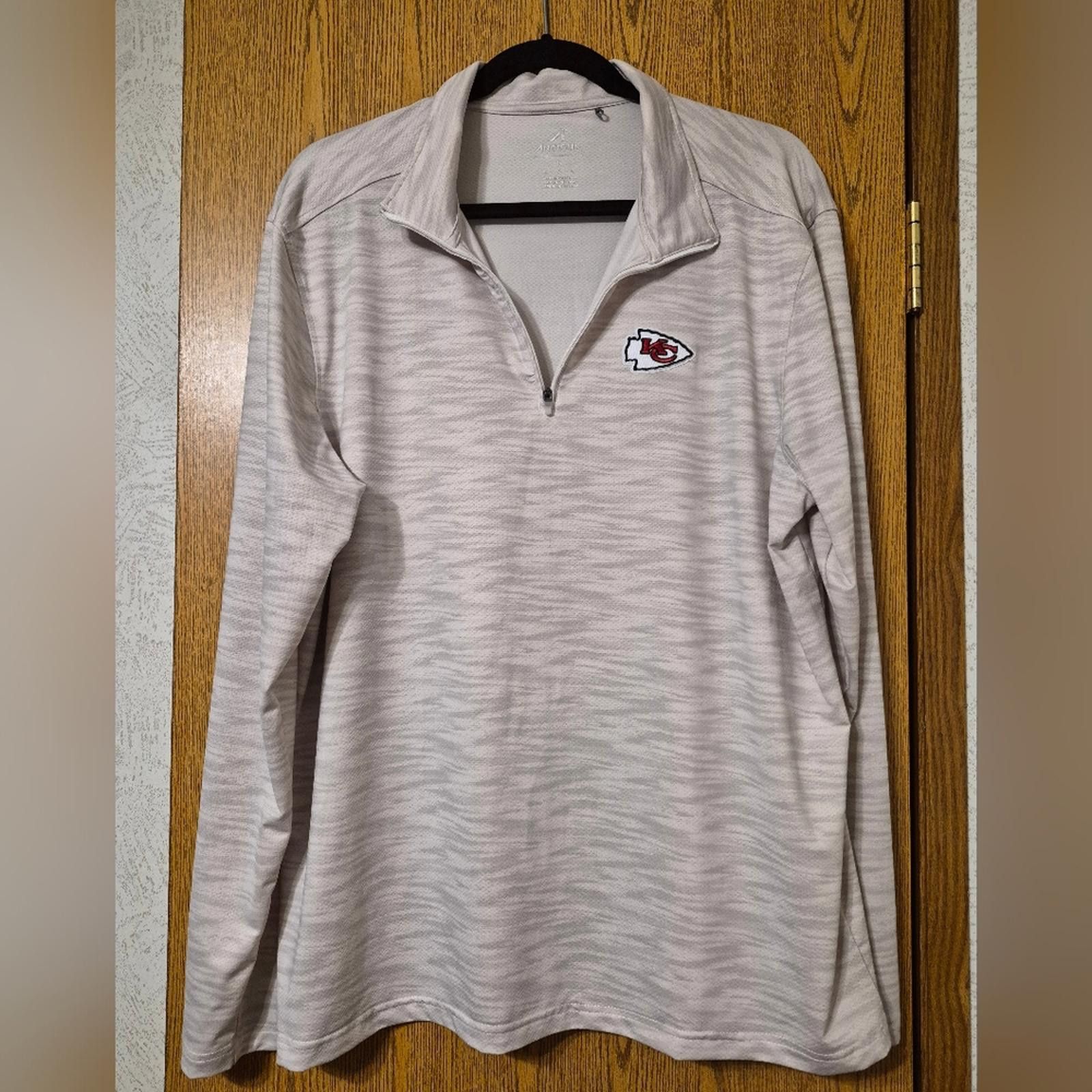 Antigua Antigua Gray Kansas City Chiefs Textured Pullover Large Size US L / EU 52-54 / 3 - 1 Thumbnail