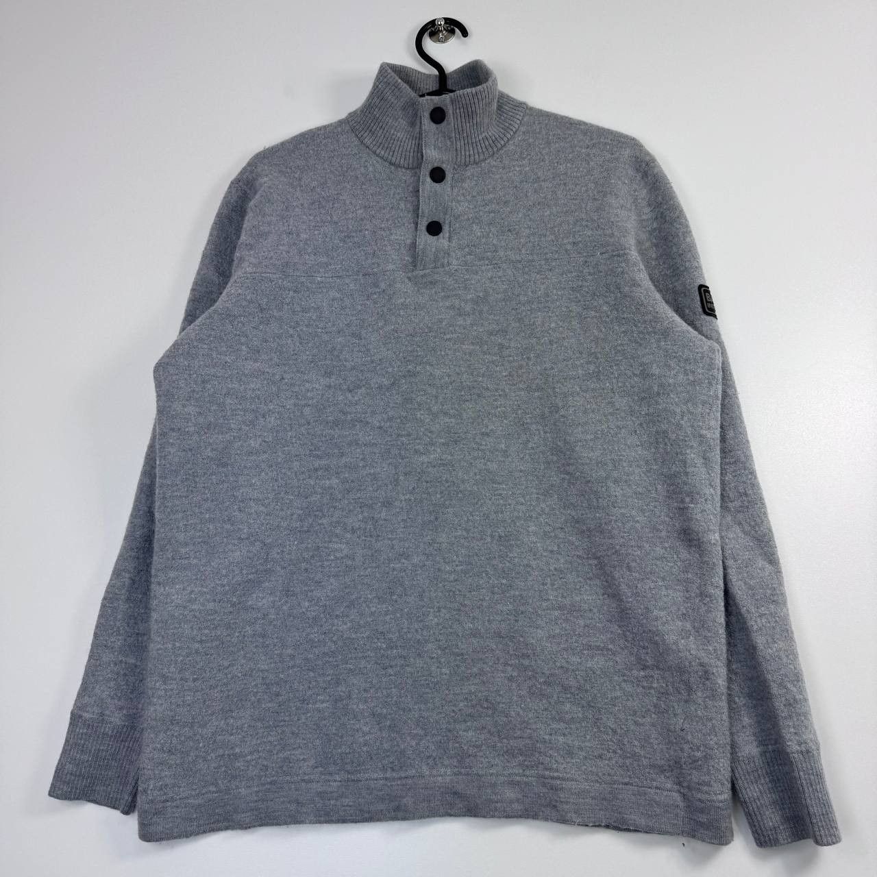 Barbour Barbour International Sweater Mens Grey Knit Half Button M Size US M / EU 48-50 / 2 - 1 Thumbnail