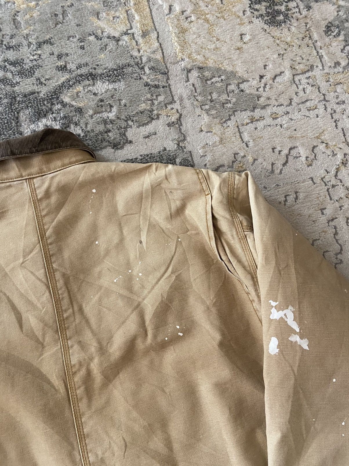 Beams Japan FW22 BEAMS PAINT SPLASH DETROIT JACKET BEIGE Size US M / EU 48-50 / 2 - 7 Thumbnail