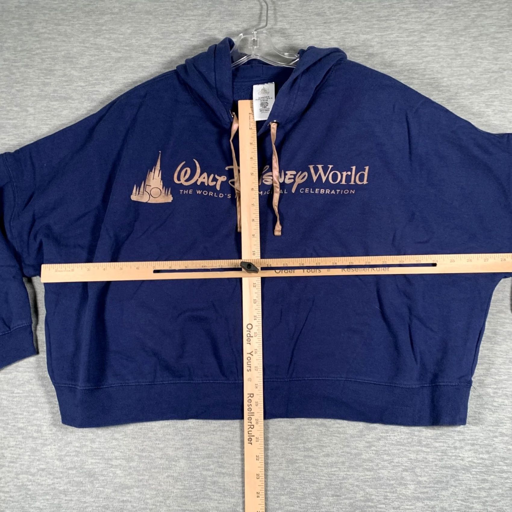 Disney Disney Hoodie Womens 3X Blue Walt Disney World 50th Anniversary Pullover Fleece Size XXL / US 16-18 / IT 52-54 - 6 Thumbnail