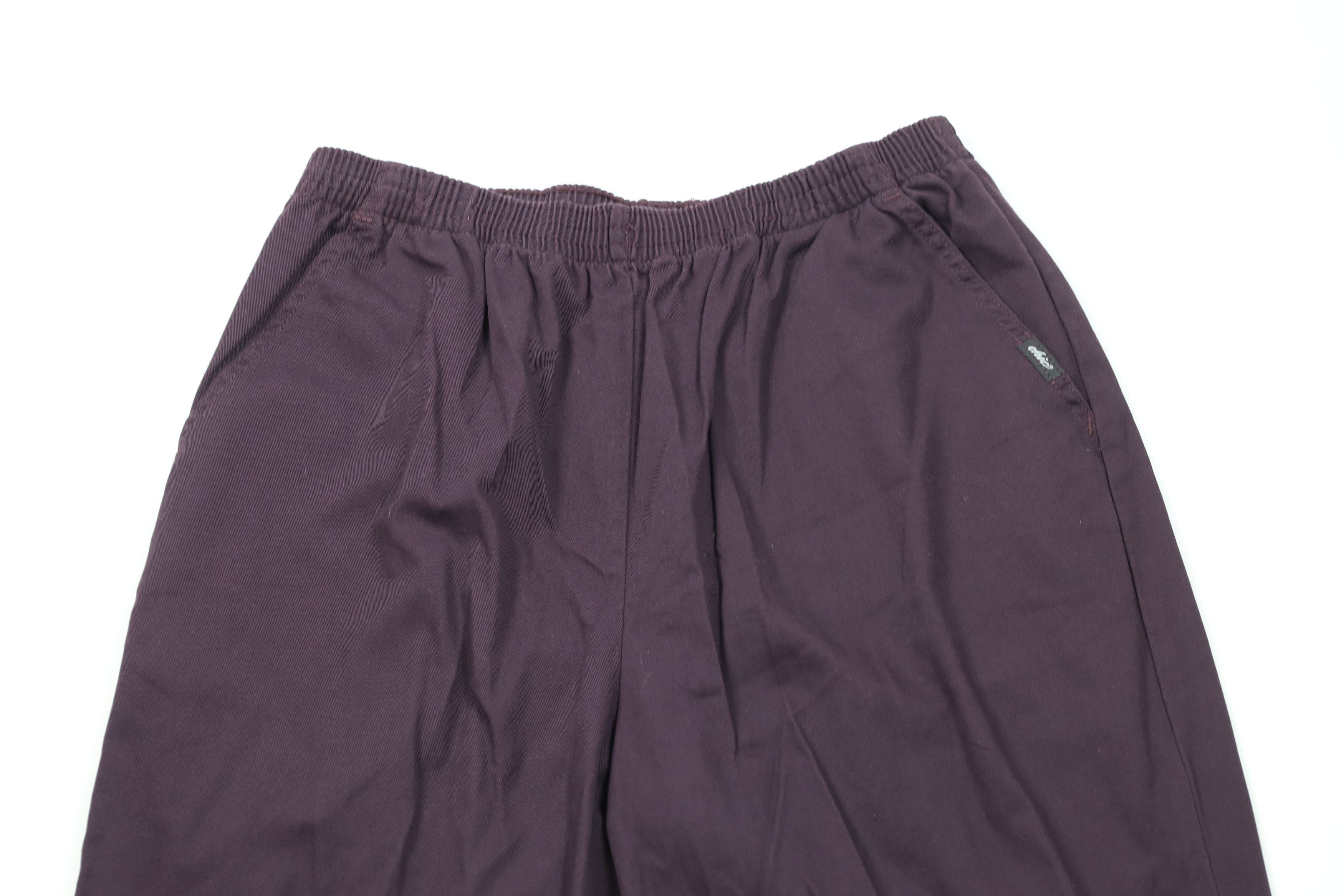 Vintage Vintage 90s Streetwear Tapered Leg Pants Eggplant Purple Size 40" / US 18 - 2 Thumbnail