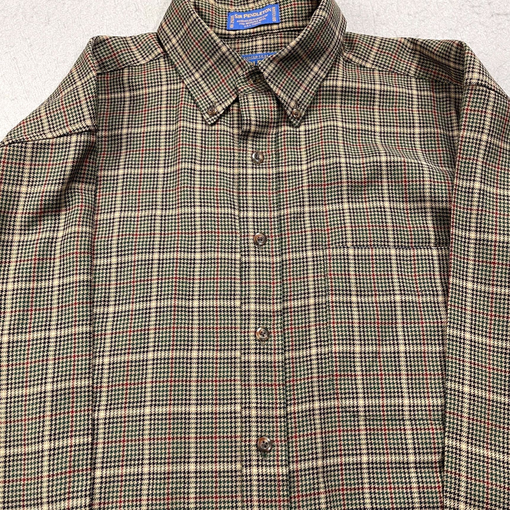 Pendleton VINTAGE Pendleton Shirt Mens Large Brown Plaid 100% Pure Virgin Wool Flannel 90s Size US L / EU 52-54 / 3 - 2 Thumbnail
