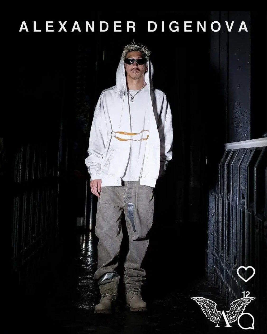 ALEXANDER DIGENOVA Alexander Digenova Dirty White Rubber Band Zip Hoodie Size US S / EU 44-46 / 1 - 1 Thumbnail