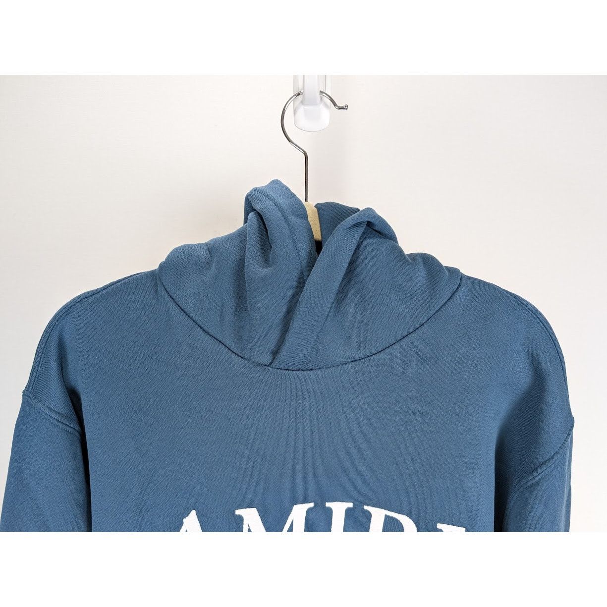 Amiri o1rshd1 Q:2 / MA Bar Embroidery Hoodie in Pond Blue Size US XL / EU 56 / 4 - 4 Thumbnail
