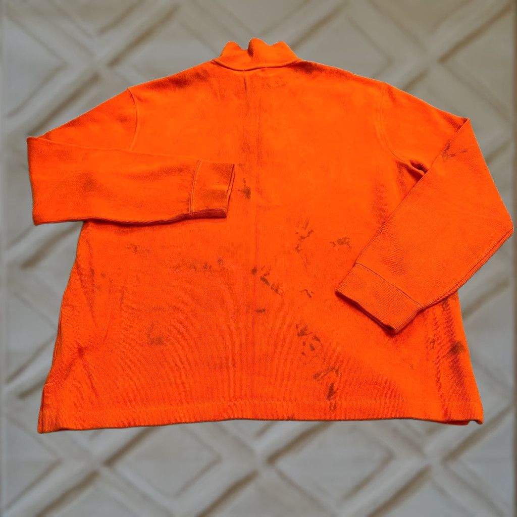 Polo Ralph Lauren Polo Ralph Lauren 1/4 Zip Sweater Mens XL Orange Cotton Mock Neck Casual Outdoor Shirt Size US XL / EU 56 / 4 - 1 Thumbnail
