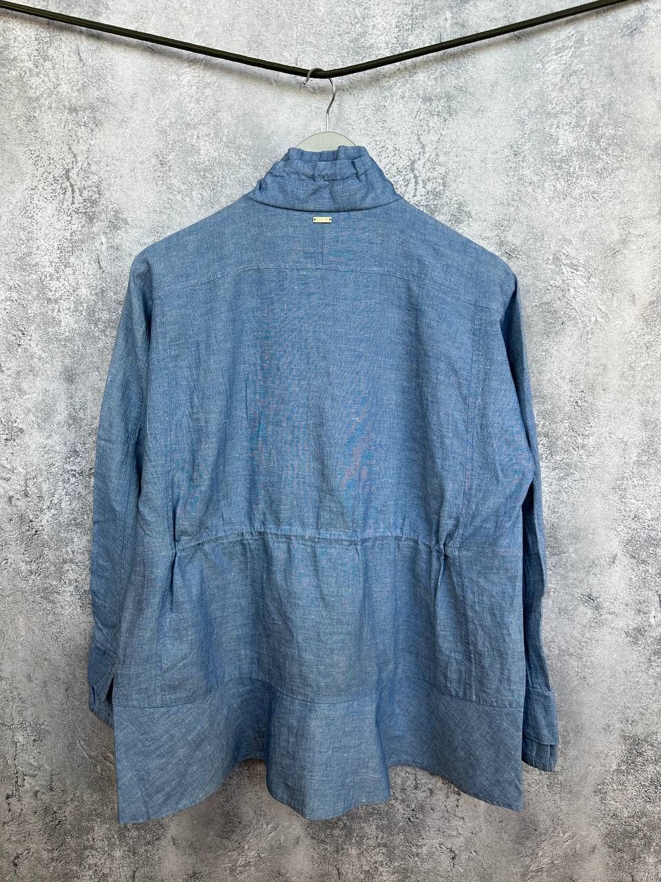 Bogner Bogner Linen Blend Lightweight Jacket Blue High Neck Zip Up Size S / US 4 / IT 40 - 2 Thumbnail