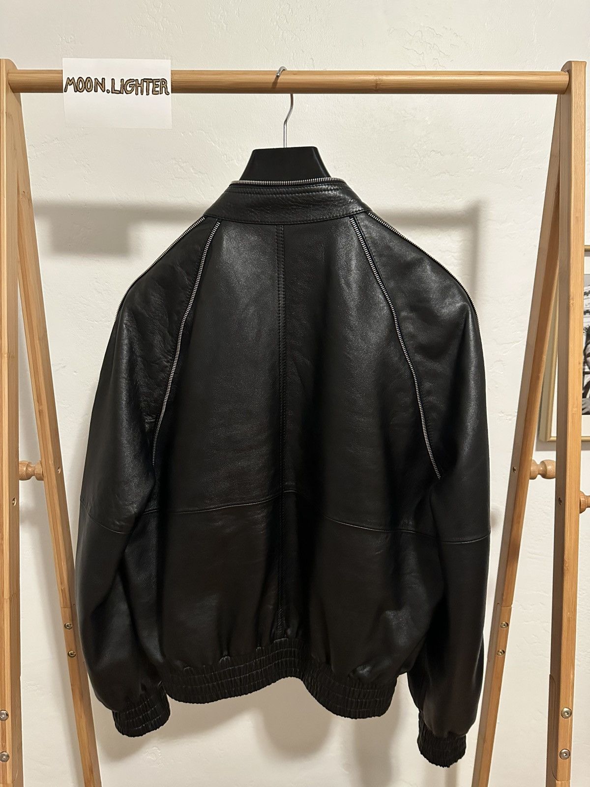 Celine CELINE FW21 Raglan Lamb Leather Jacket with Zip Details Size US M / EU 48-50 / 2 - 3 Thumbnail
