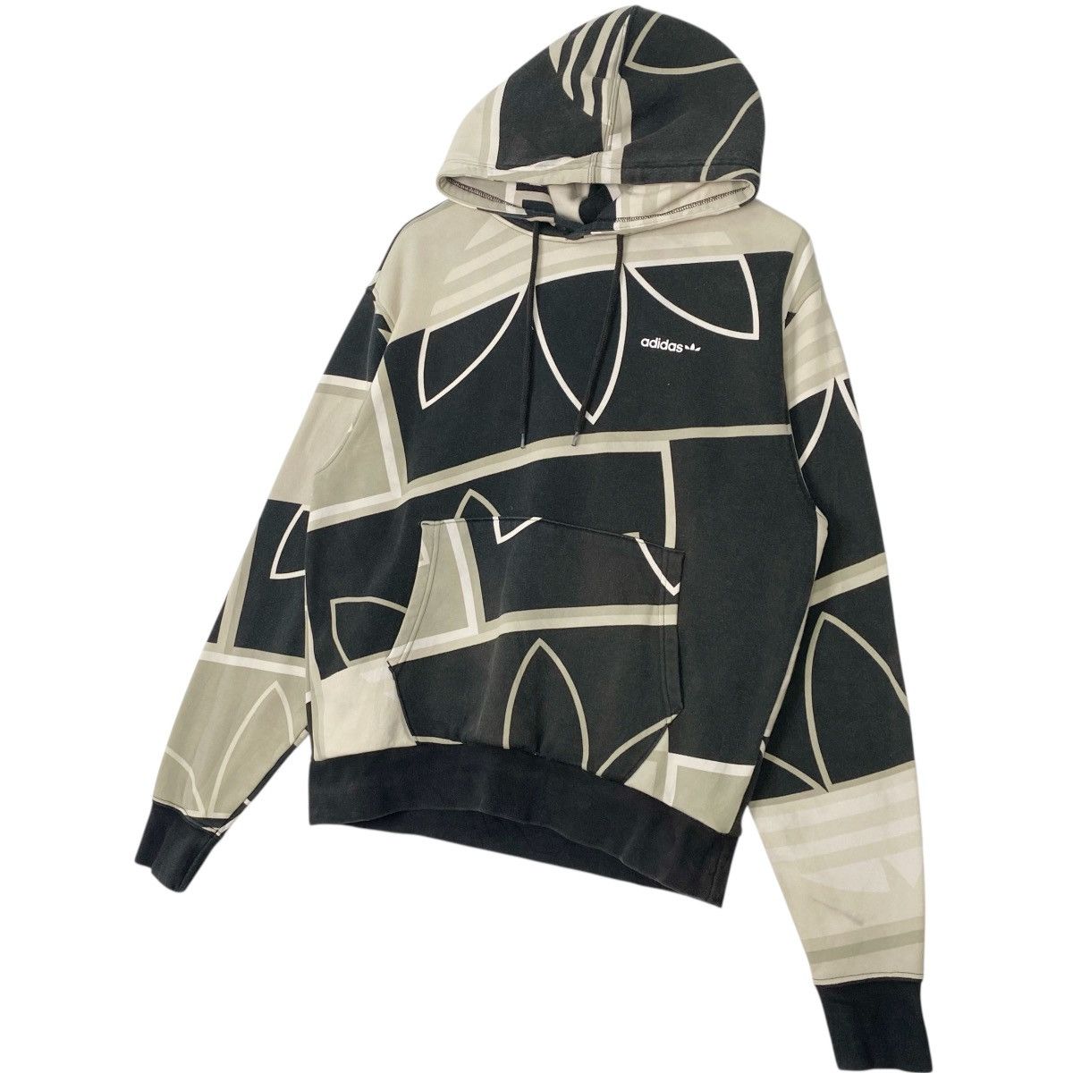 Vintage Vintage Adidas Hoodie Sweater All Over Print Big Logo Size M Size US M / EU 48-50 / 2 - 2 Thumbnail