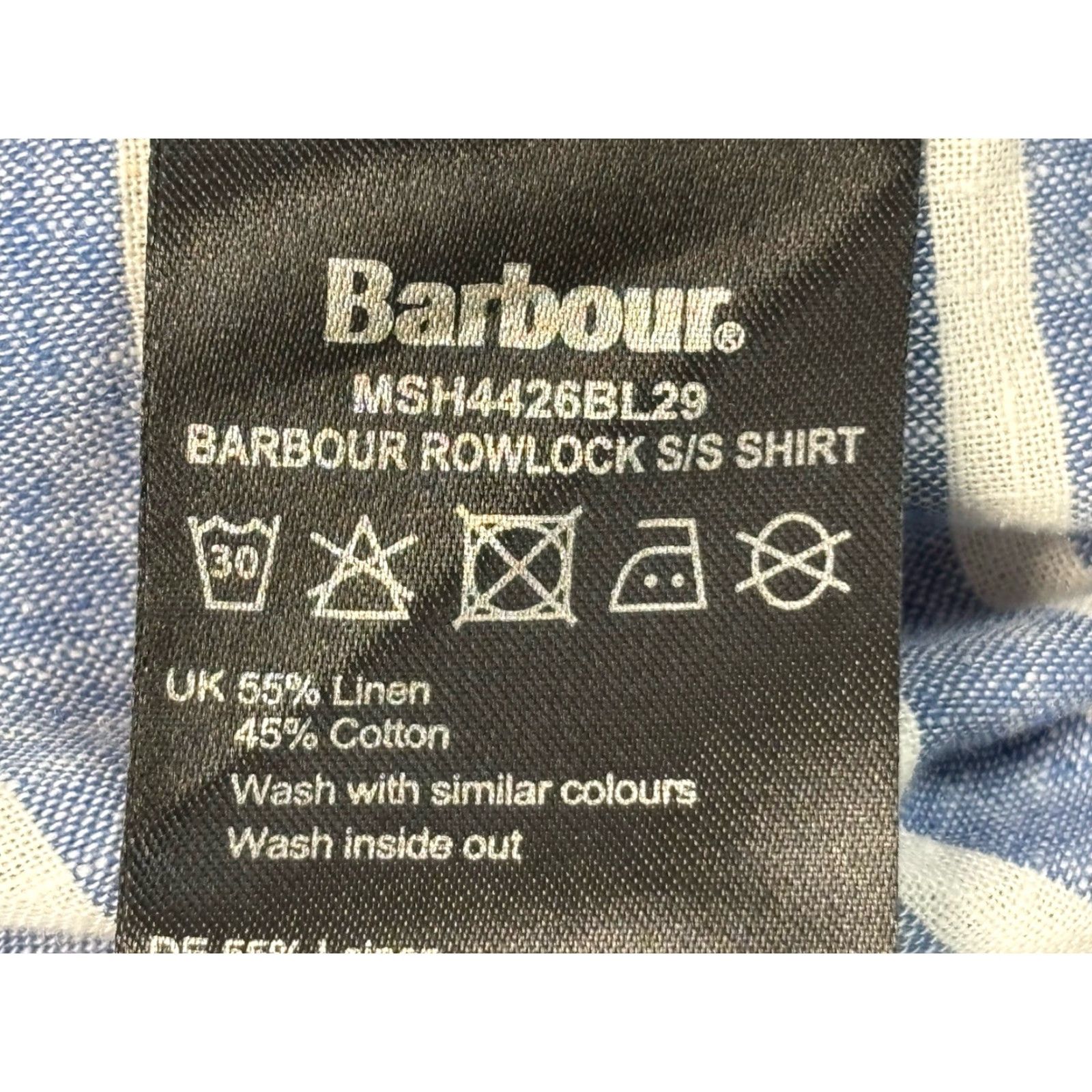 Barbour Barbour Shirt XL Men Button-Down Linen Blend Blue White Stripe Coastal Mens Size US XL / EU 56 / 4 - 7 Thumbnail