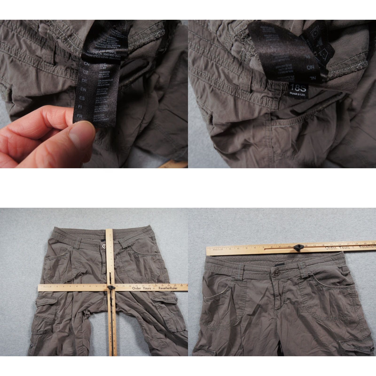 Vintage Kuhl Shorts Womens 10 Gray Cargo Pockets Kontra 118" Outdoors Hike Camp Ladies Size 32" / US 10 / IT 46 - 8 Thumbnail