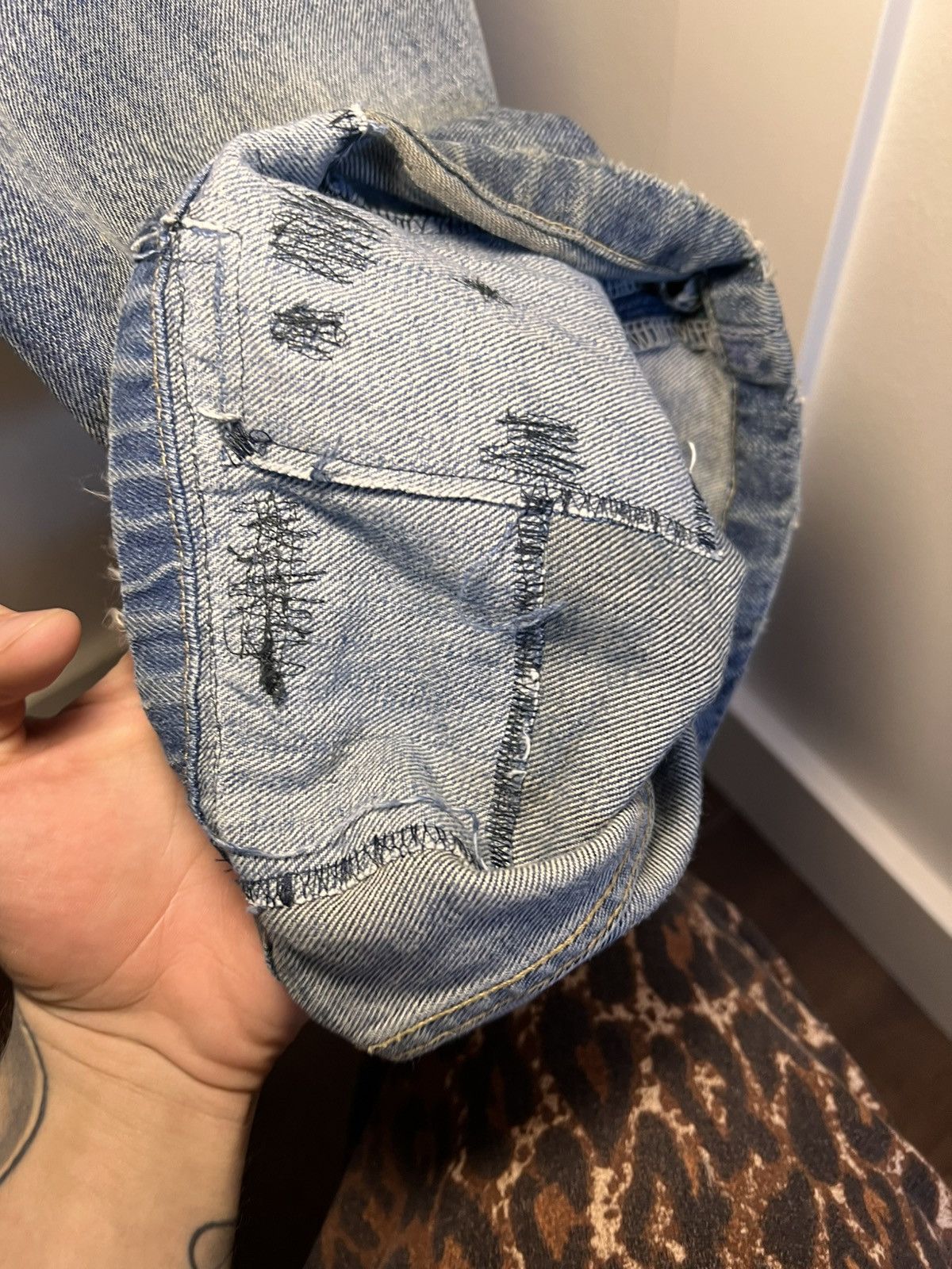Balenciaga Balenciaga lost tape flared bootcut jeans Size US 34 / EU 50 - 13 Thumbnail