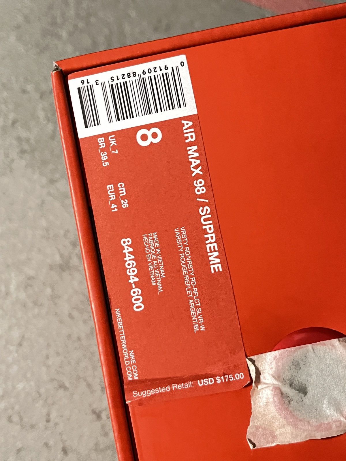 Nike × Supreme Supreme Air Max 98 Size US 8 / EU 41 - 11 Thumbnail