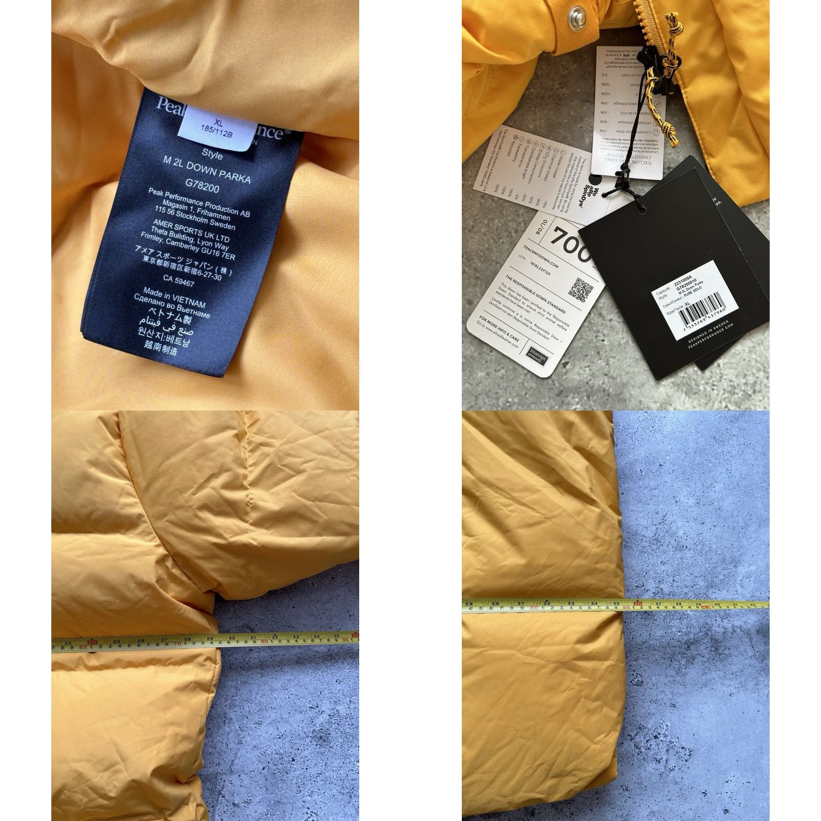 Peak Performance PEAK PERFORMANCE Jacket Down PARKA 2L PUFFER MEN'S XL Outdoor Zip Mid-Length PURE GOLD Vintage: No Size US XL / EU 56 / 4 - 9 Thumbnail