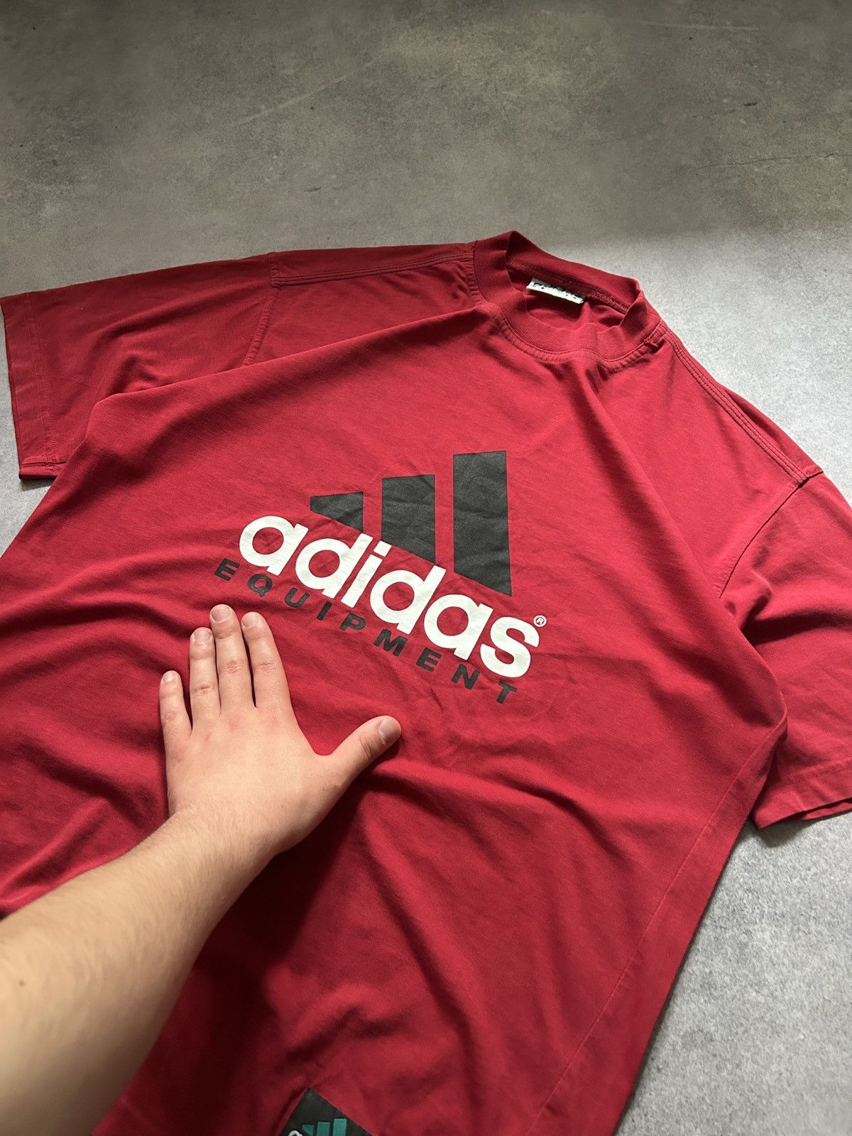 Equipment Vintage Adidas Equipment big logo red shirt mens Size US L / EU 52-54 / 3 - 2 Thumbnail