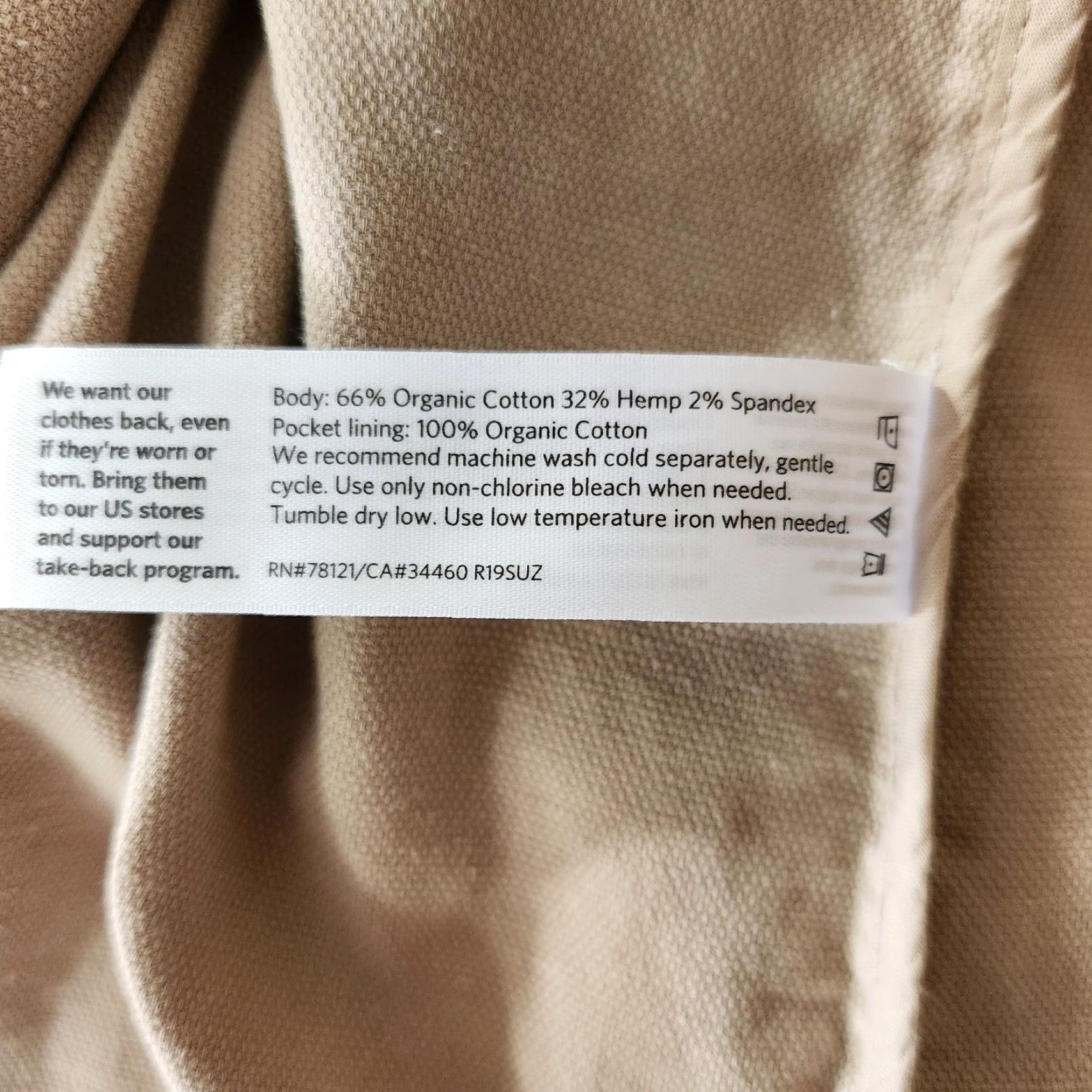 Eileen Fisher VINTAGE Eileen Fisher Jacket Shirt Womens XL Beige Organic Cotton Hemp Stand Collar Unlined Pockets (Note: All original words used; count within 200) Size XL / US 12-14 / IT 48-50 - 6 Thumbnail