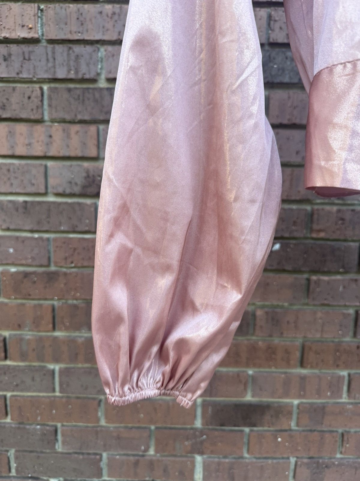 Victoria's Secret Victorias Secret Wrap Blouse Metallic Rose Pink Shimmer Size S / US 4 / IT 40 - 3 Thumbnail
