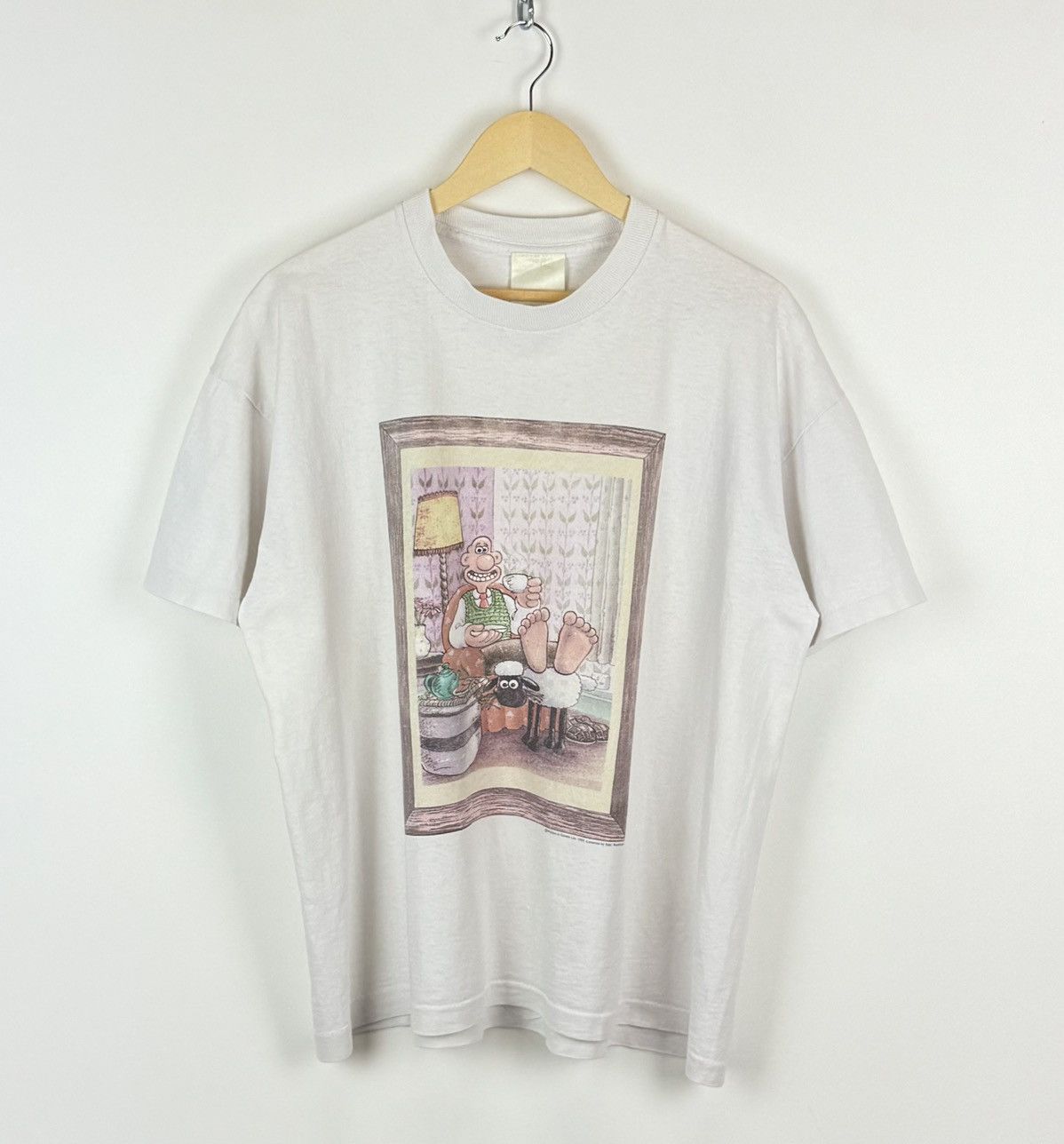 Vintage Vintage Wallace & Gromit 1989 T-Shirt Cartoon Promo White Size US XL / EU 56 / 4 - 1 Thumbnail