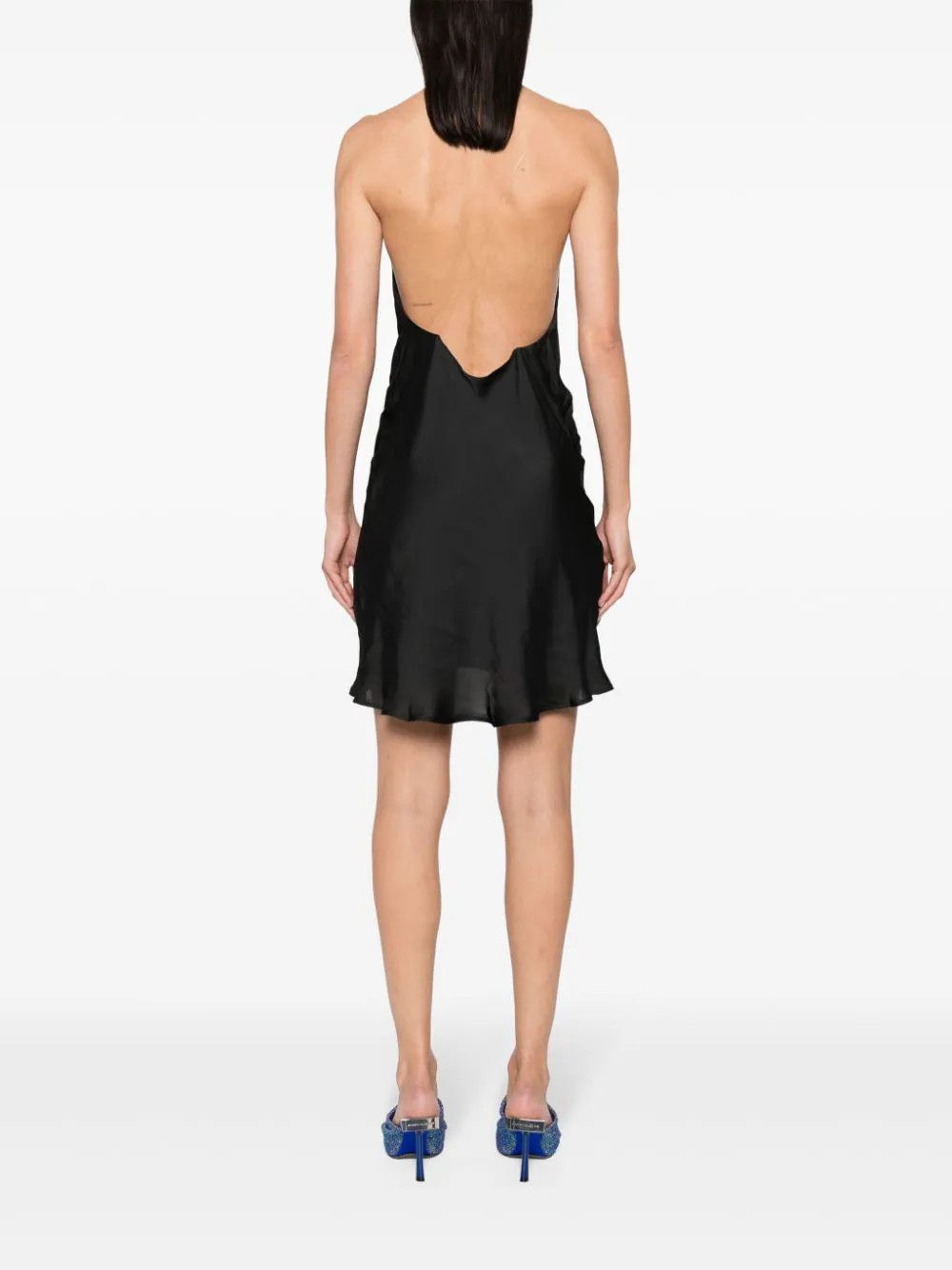 Y/Project o1s22i1n0924 Elegant Satin Slip Dress in Black Size S / US 4 / IT 40 - 3 Thumbnail