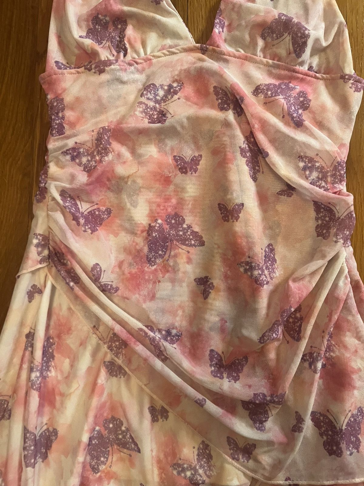 Other Y2k Pink & Purple Butterfly Mini Dress Size M / US 6-8 / IT 42-44 - 4 Thumbnail