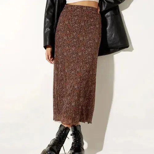 Japanese Brand Vintage Y2k Floral Long Skirt Size 28" / US 6 / IT 42 - 4 Thumbnail