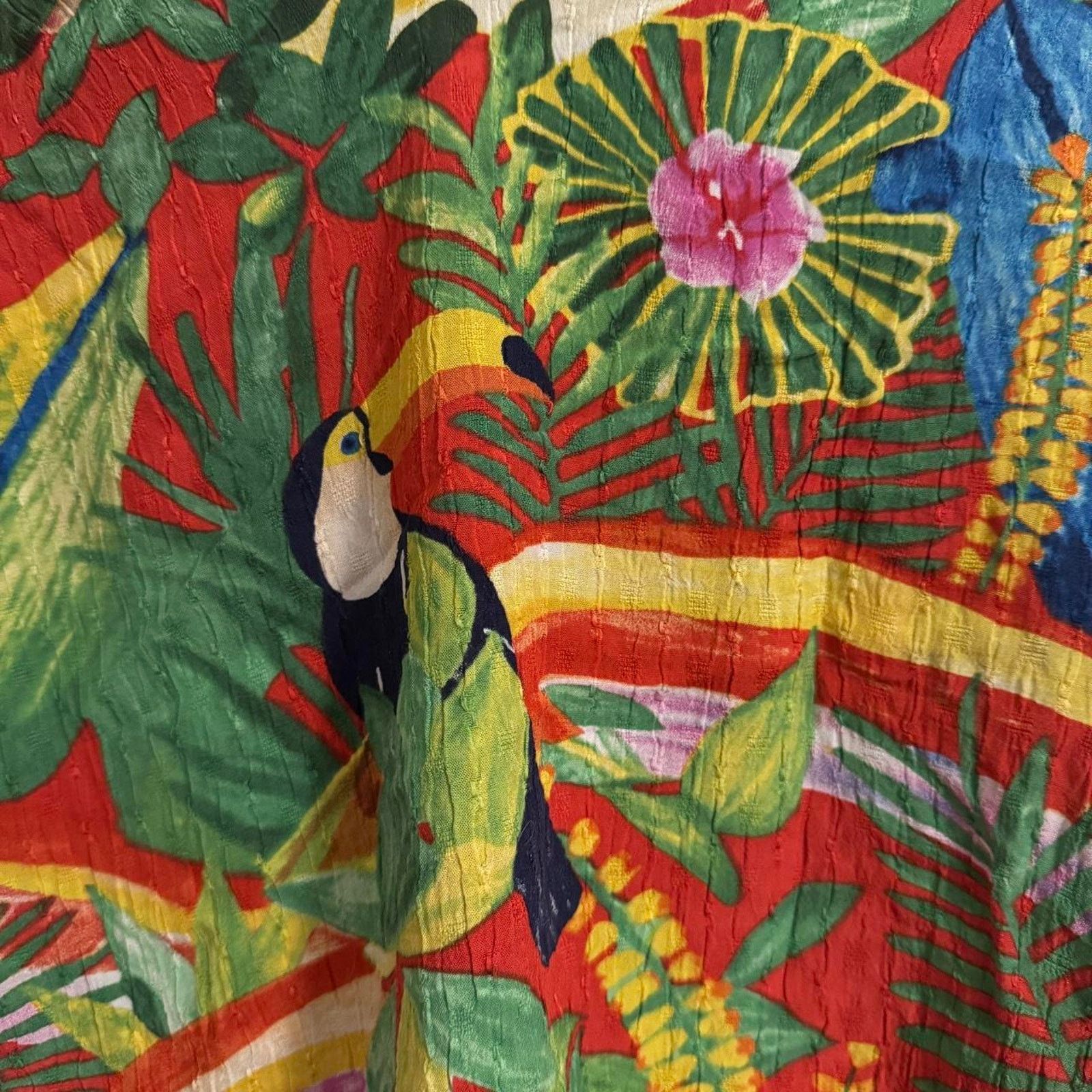 Panama Jack Dopamine Tropical Toucan Jungle Animal Floral Funky Cruise Size L / US 10 / IT 46 - 4 Thumbnail