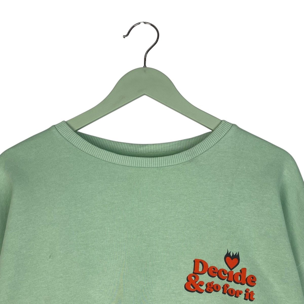 Designer × Vintage Vintage Elle & Gu Embroidered Crewneck Sweatshirt Green Size L / US 10 / IT 46 - 5 Thumbnail