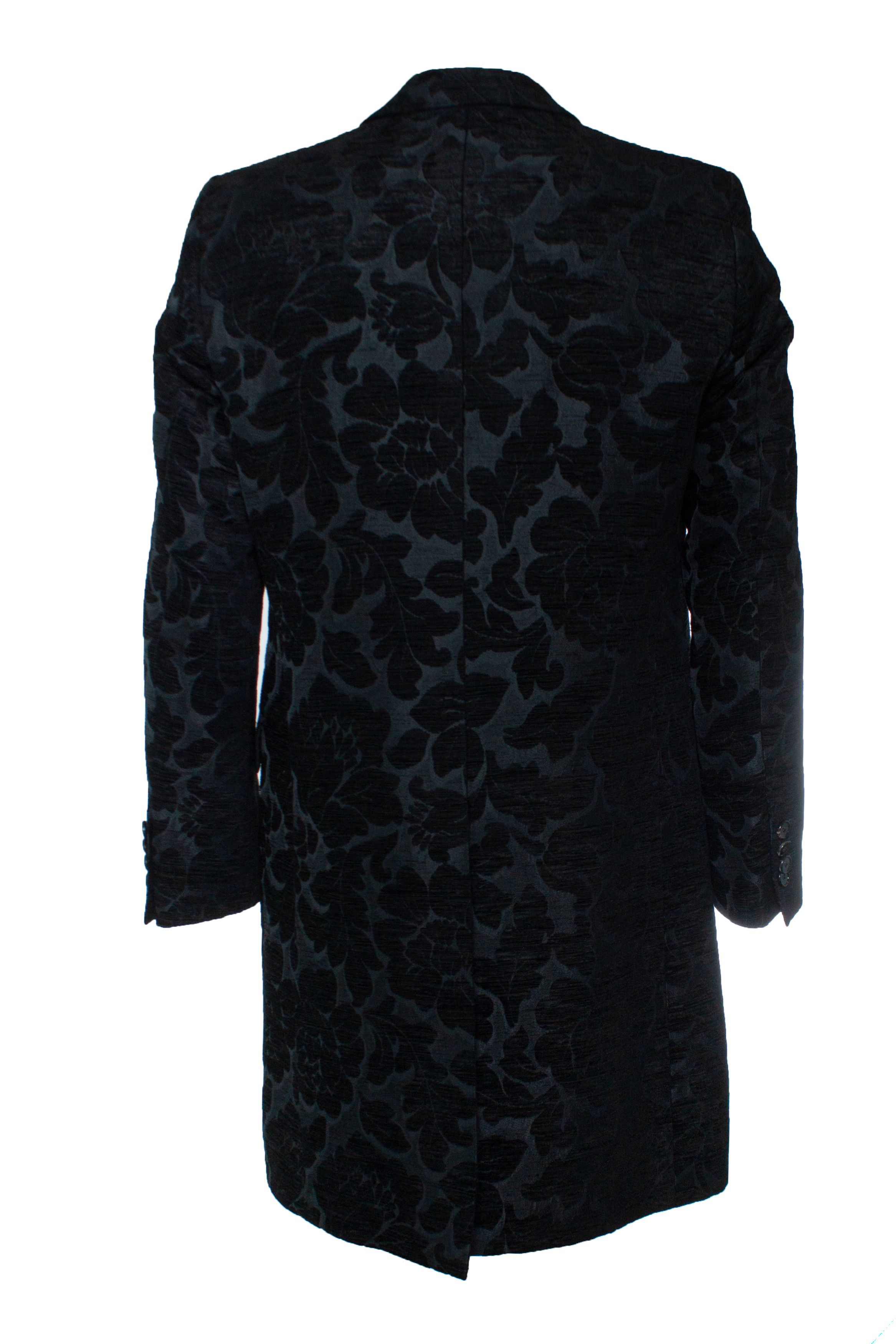 Dolce & Gabbana Dolce & Gabbana, Black jacquard woven coat Size US L / EU 52-54 / 3 - 2 Thumbnail