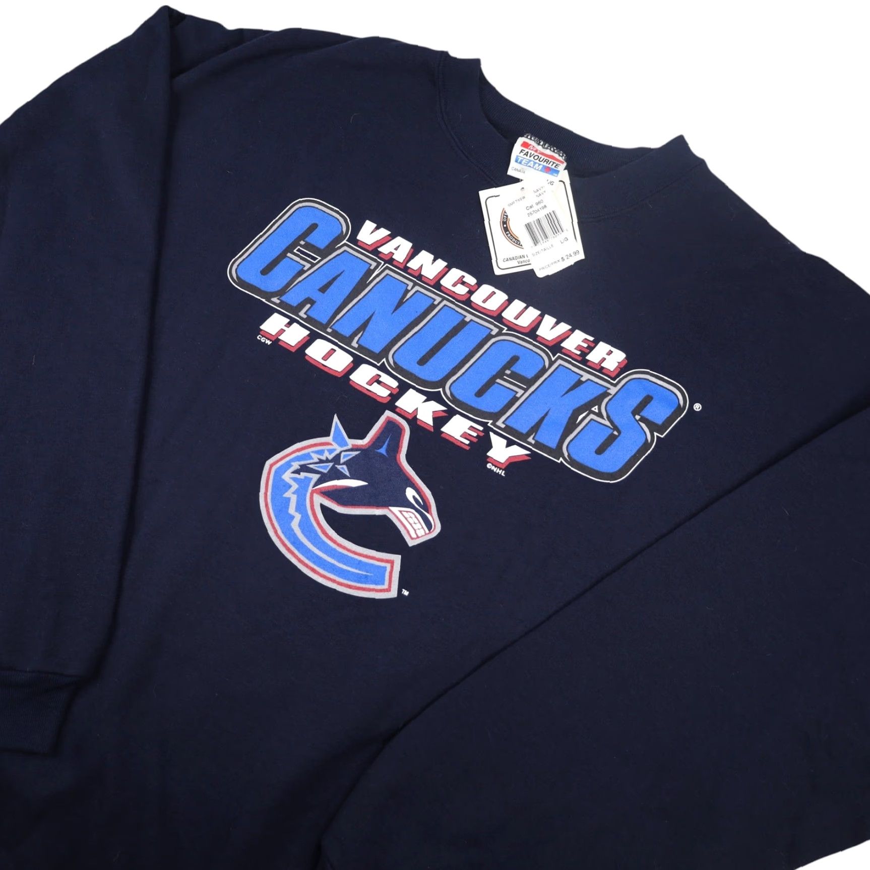 NHL VINTAGE 90s NWT Starter Vancouver Canucks Mens Large Hockey Graphic Sweatshirt Size US L / EU 52-54 / 3 - 2 Thumbnail