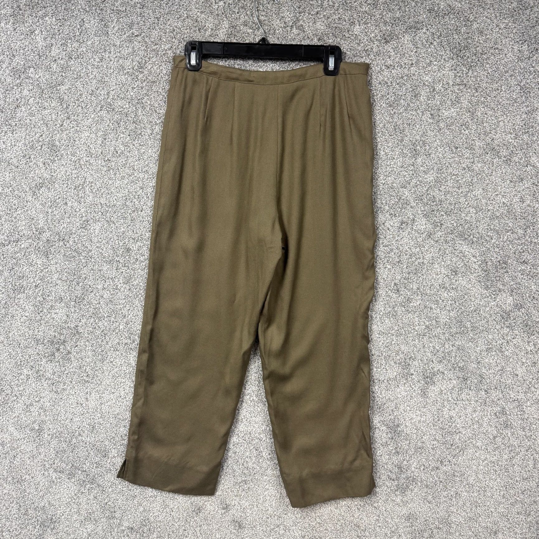 Vintage VINTAGE Finity Dress Pants Womens PM 30x23.5 Beige Silk Crepe Office Chic Size 32" / US 10 / IT 46 - 7 Thumbnail