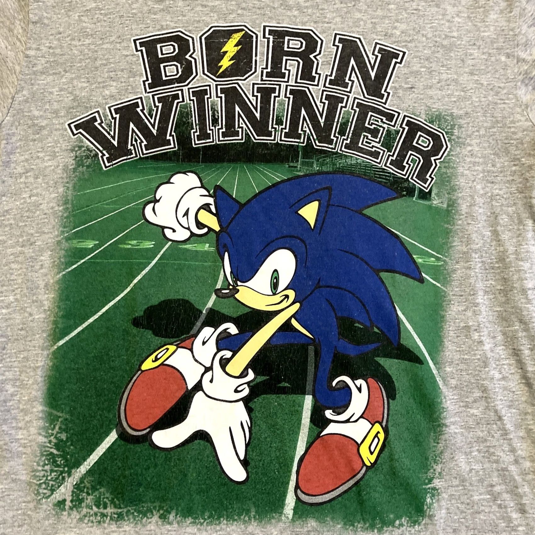 Born VINTAGE Sonic The Hedgehog T-Shirt Sonic Born Winner SEGA Video Game Graphic Print Crew Neck Short Sleeve Gray M Mens 90s Cartoon USA Size US M / EU 48-50 / 2 - 2 Thumbnail