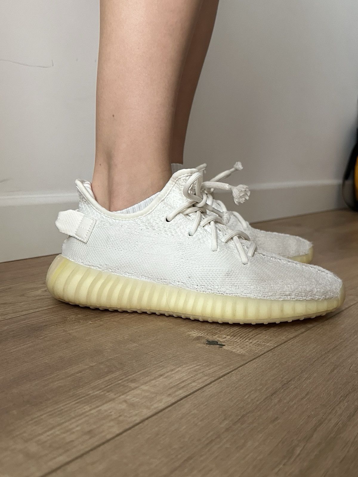 adidas gazelle silver green womens ADIDAS YEEZY BOOST 350 V2 CREAM (PRE-OWNED) CP9366 SIZE 8.5  Original Grail
