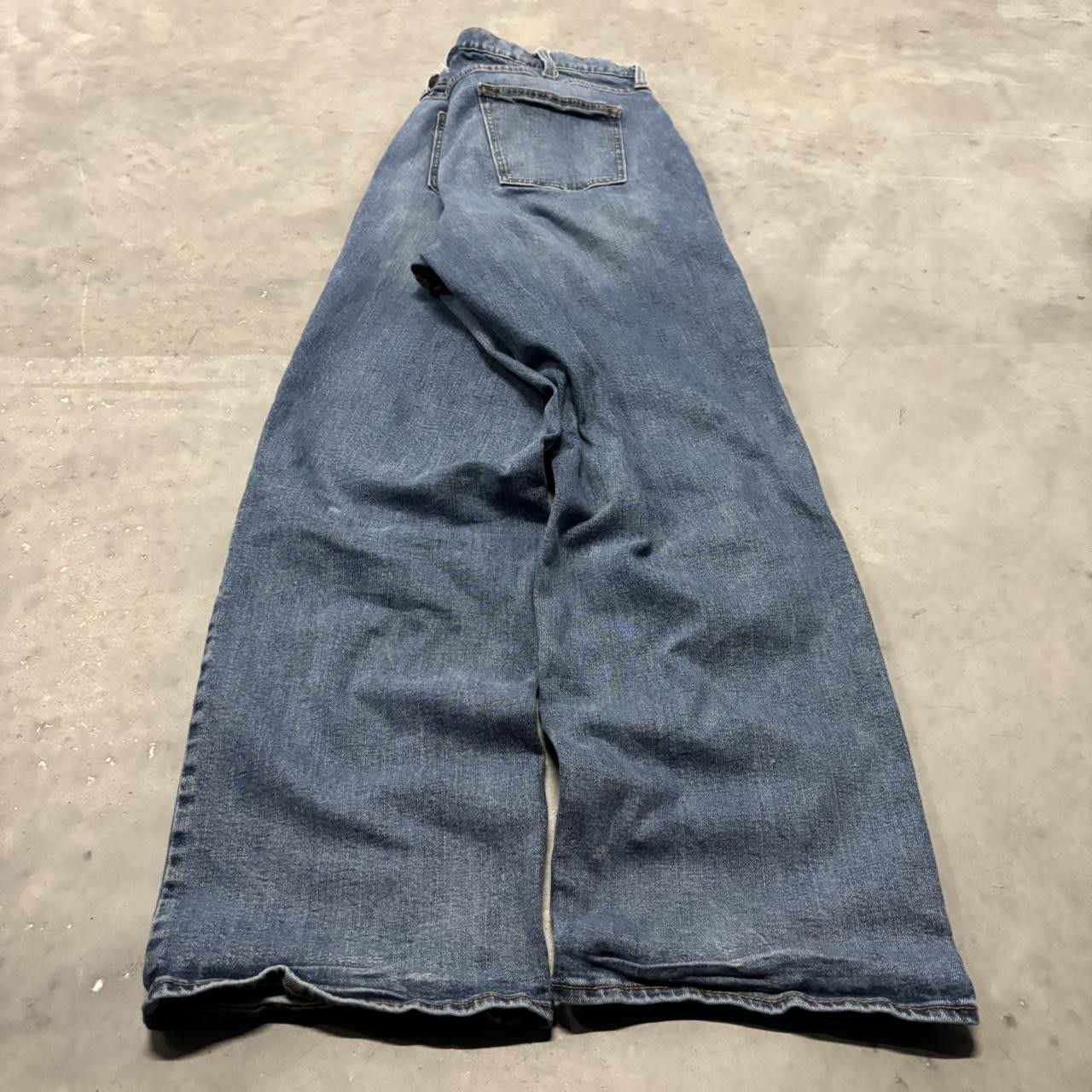 Japanese Brand × Vintage Crazy Vintage Y2K/2000s Grunge Medium Wash Loose Fit Baggy Denim Jeans! Size US 38 / EU 54 - 4 Thumbnail