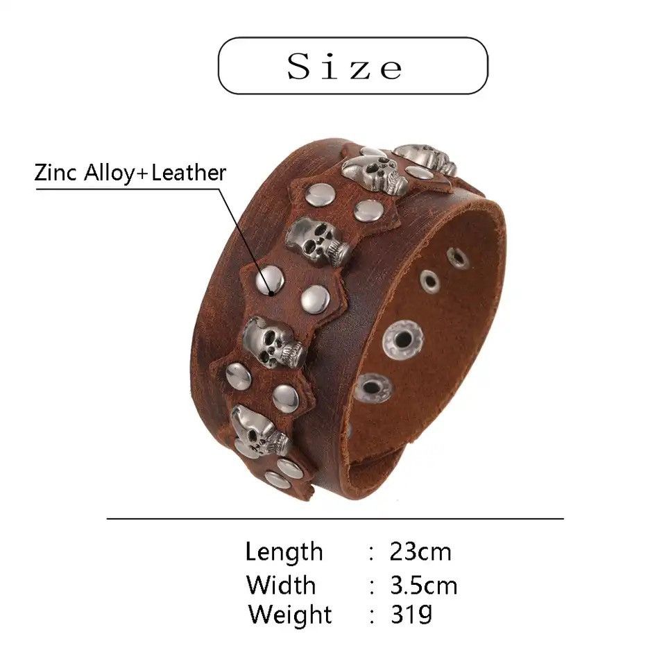 Leather × Vintage Jewelry Handmade Weave Genuine Leather Bracelet Size ONE SIZE - 2 Thumbnail