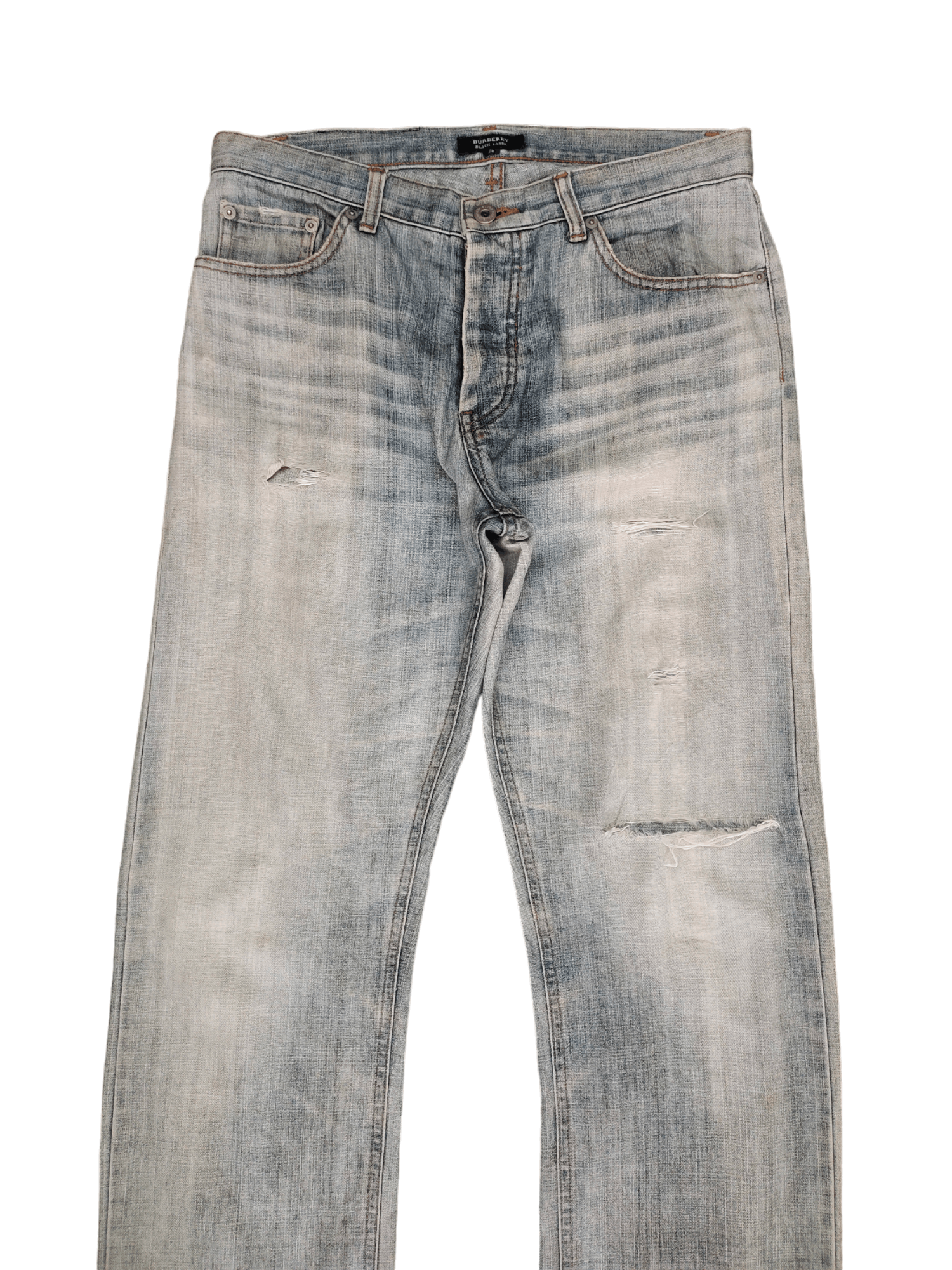 Burberry Vintage Y2k Burberry Distress Faded Denim Jeans Size US 31 - 2 Thumbnail