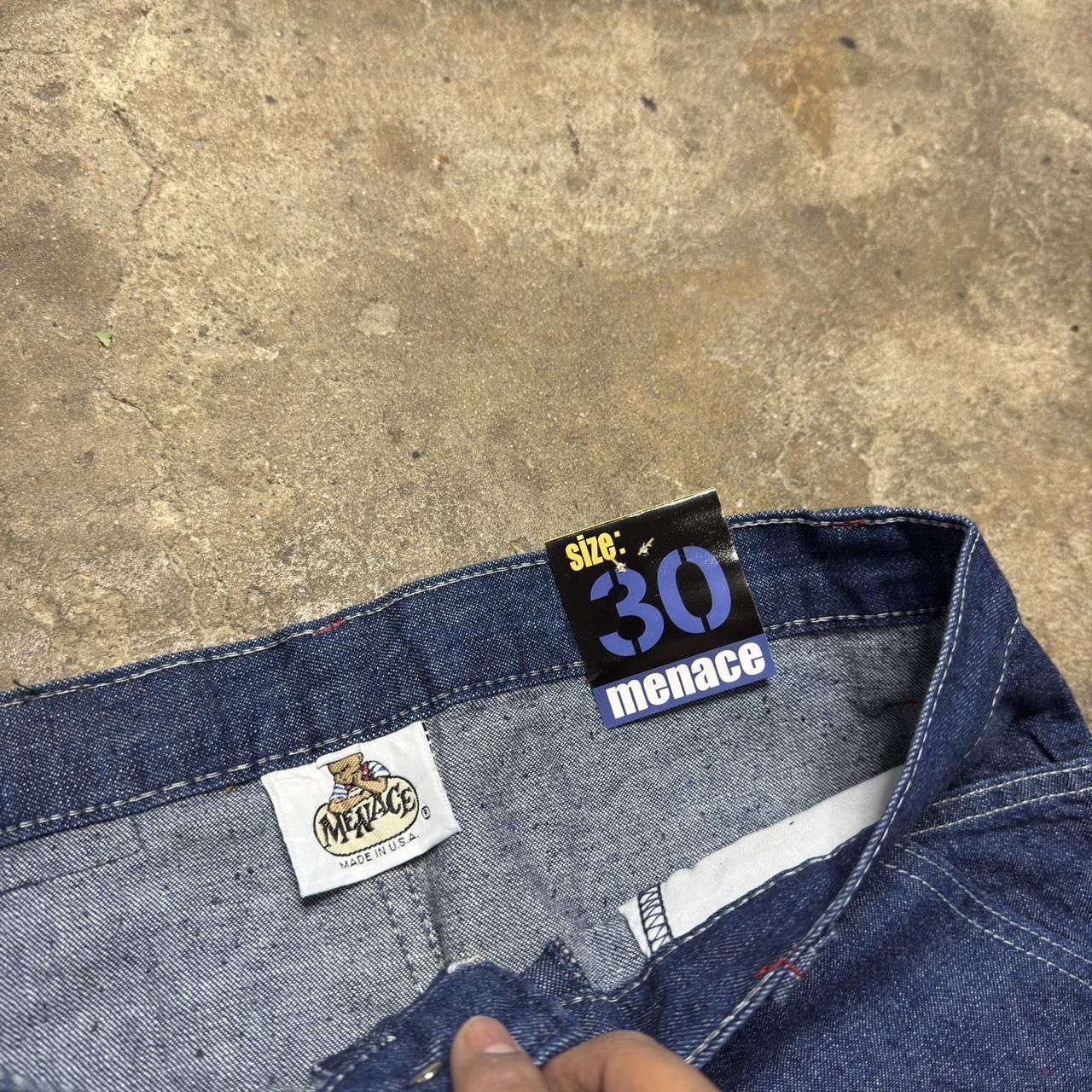 Menace 90s Menace Baggy Blue Denim Jean Size US 30 / EU 46 - 7 Thumbnail