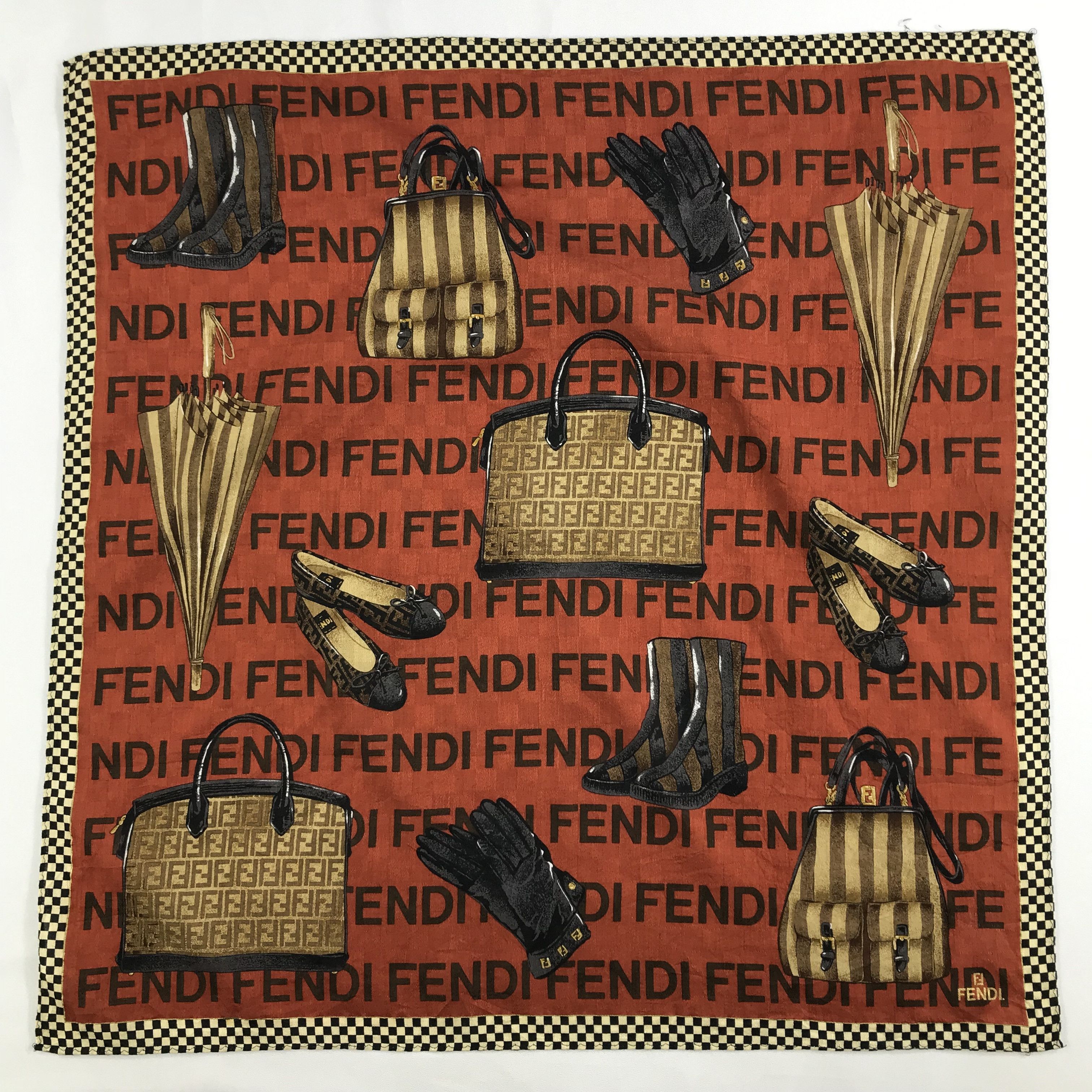 Vintage Vintage Fendi Bandana / Handkerchief / Neckerchief - S2631 Size ONE SIZE - 1 Thumbnail