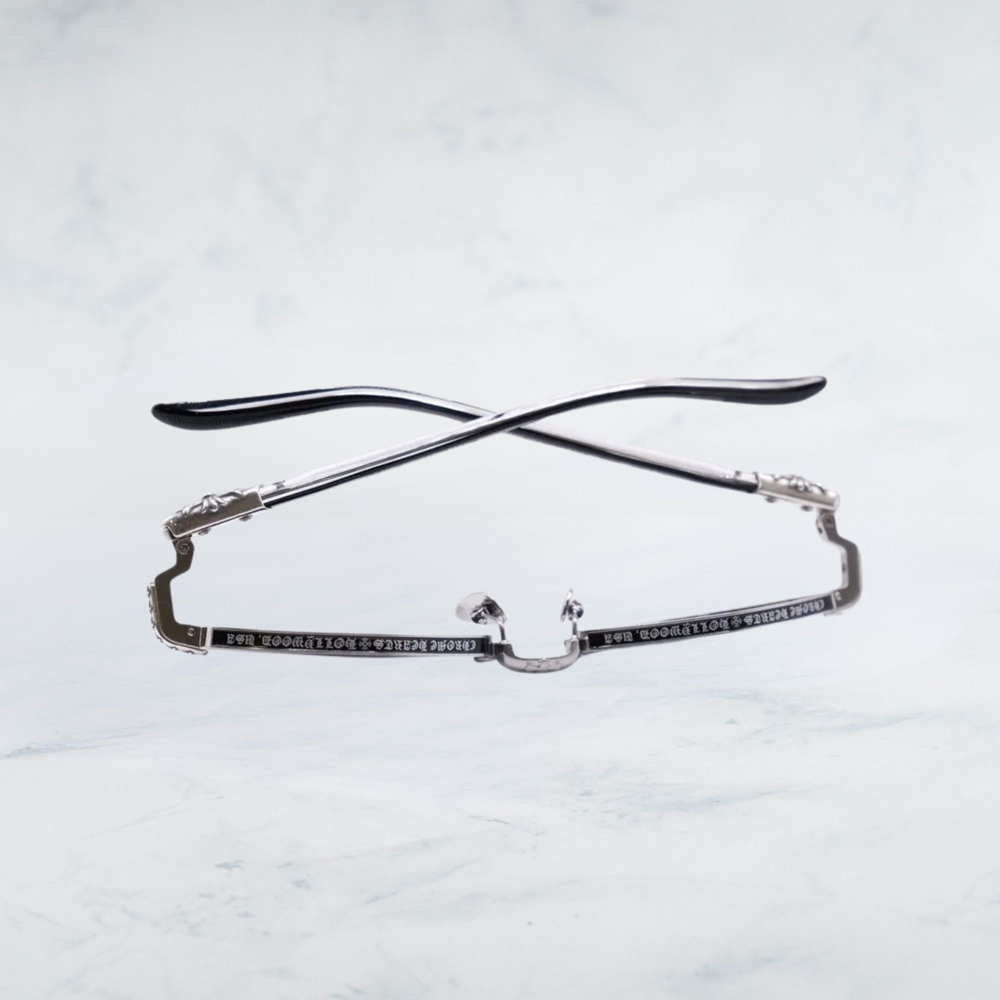 Chrome Hearts Chrome Hearts NIP SLIP BRUSHED ALLOY / BLACK SUNGLASSES Size ONE SIZE - 8 Thumbnail