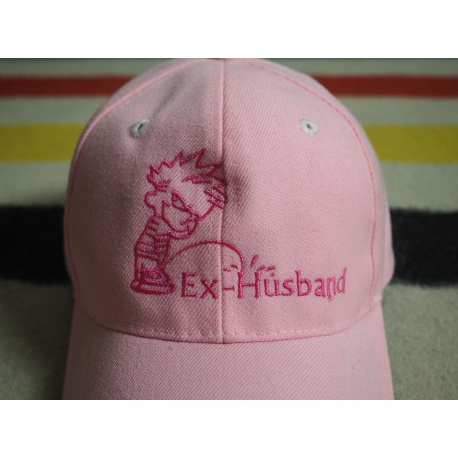 Pinko VTG Calvin Hobbes Hat Adjustable Pink Baseball Cap Mens Cap Size ONE SIZE - 4 Thumbnail