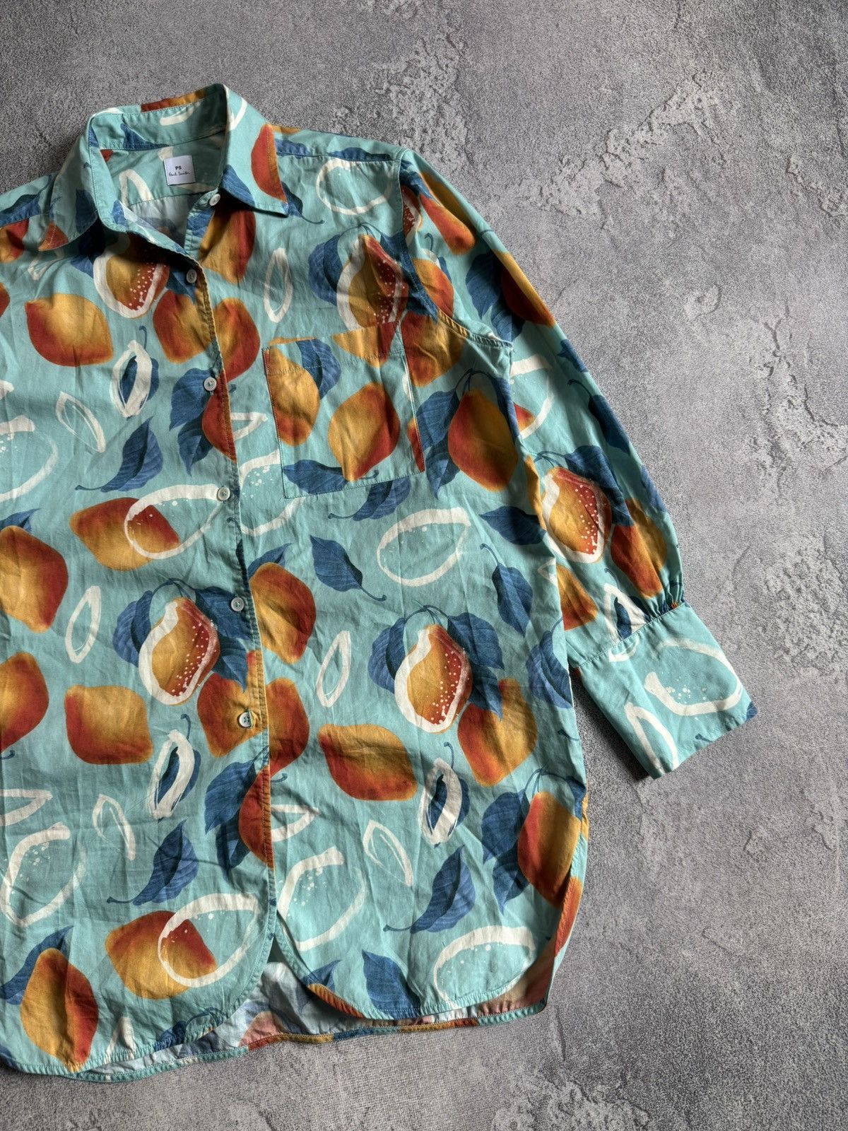 Paul Smith PS Paul Smith 36 all printed mango 🥭 shirt button up blouse Size S / US 4 / IT 40 - 8 Thumbnail