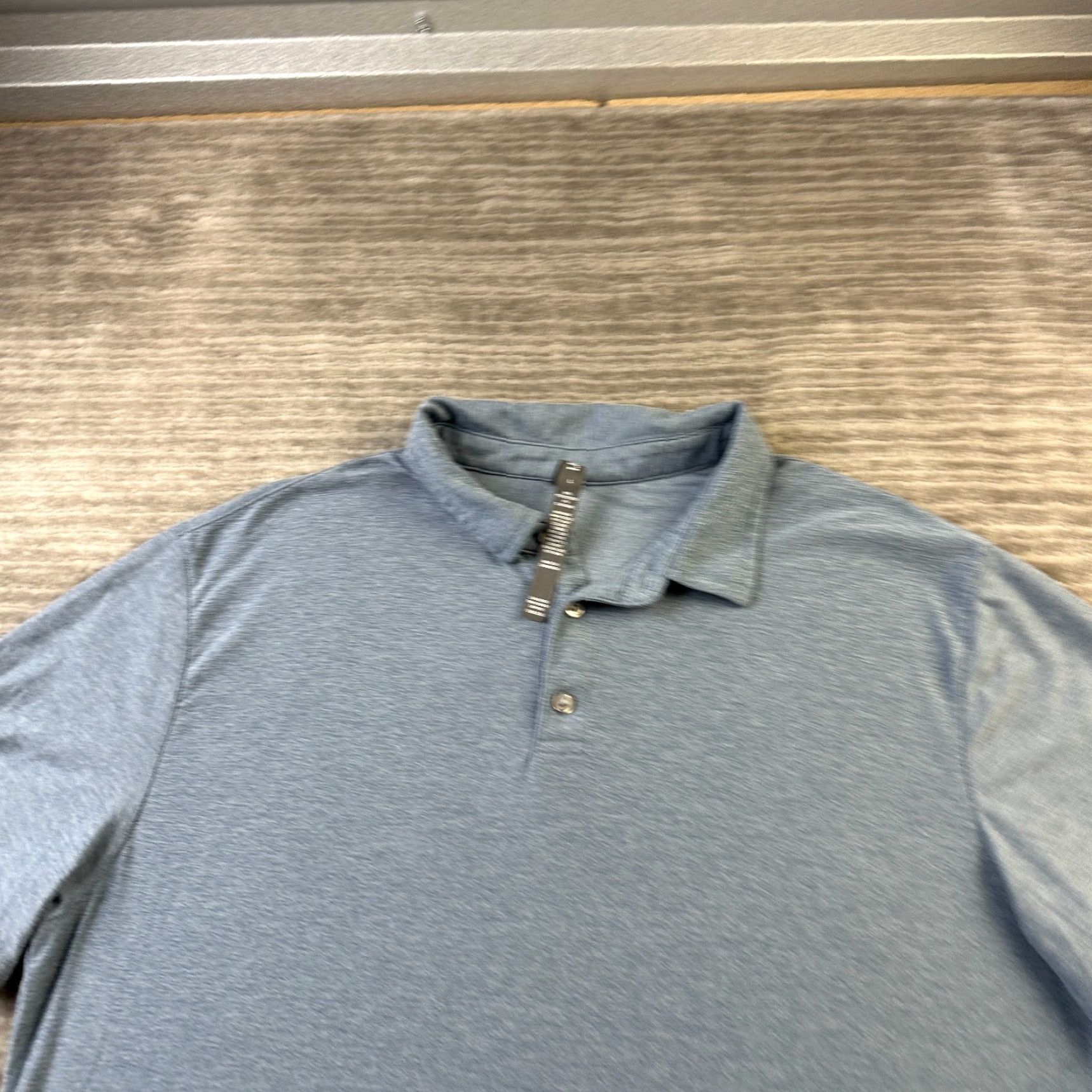 Vuori Vuori Polo Shirt Mens Large Blue Heather Strato Tech Dreamknit Size US XL / EU 56 / 4 - 3 Thumbnail