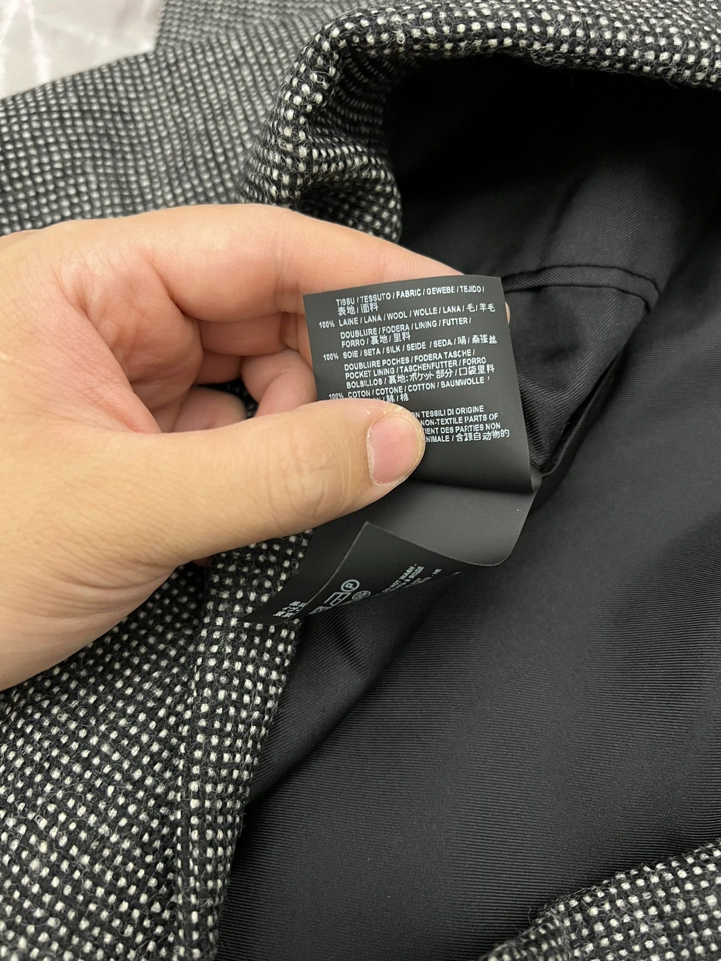 Saint Laurent Paris SLP Wool Thick Suit 46 Black/White Knit New Size 46R - 7 Thumbnail