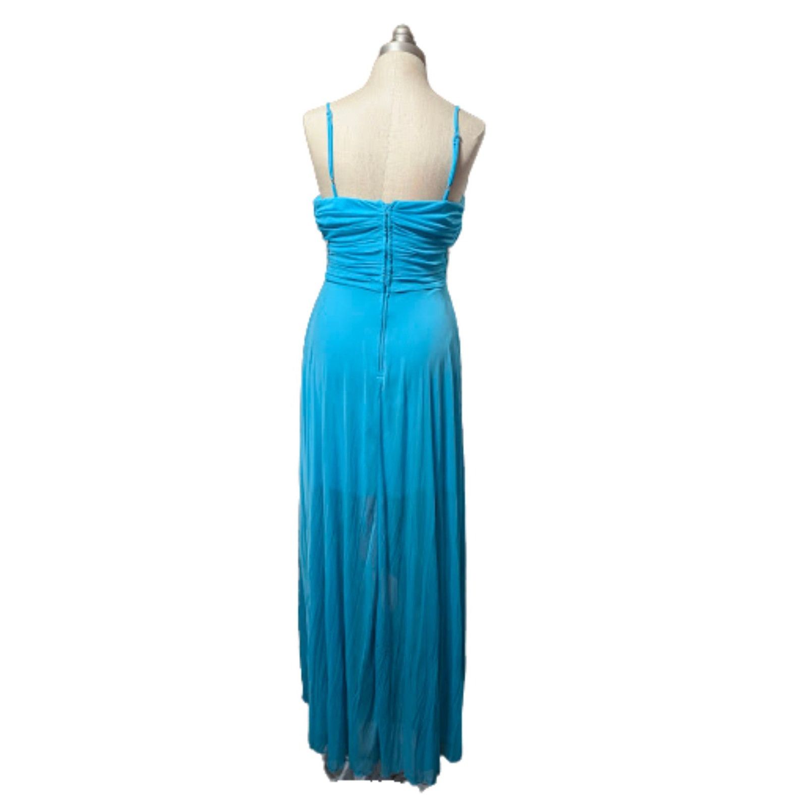 Unknown London B Darlin Turquoise Formal Dress Hi Low Strapless Size 9/10 Size M / US 6-8 / IT 42-44 - 2 Thumbnail