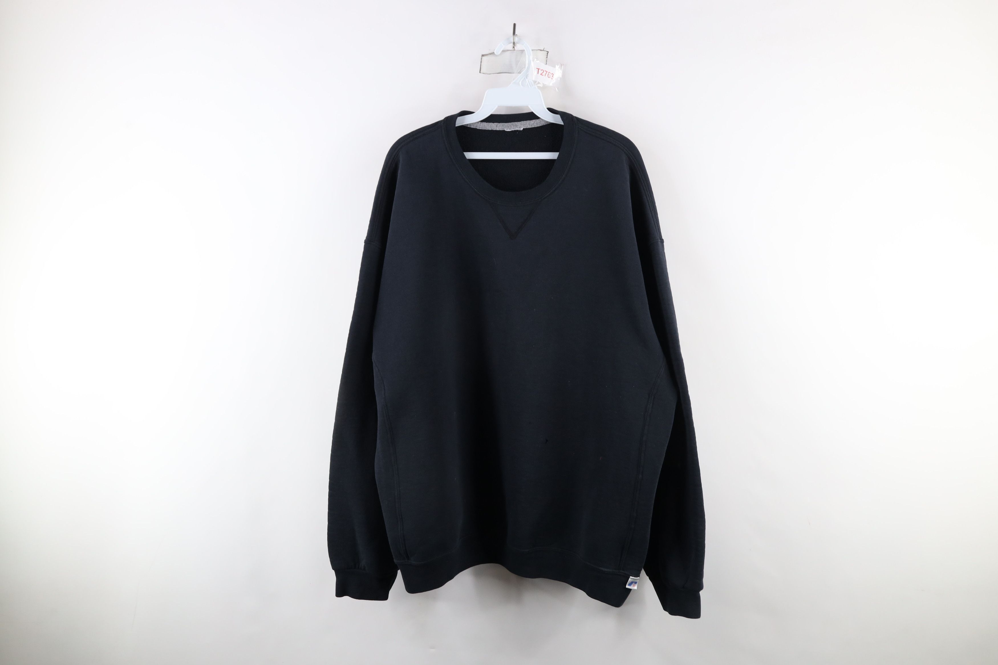 Vintage Russell Athletic Blank Crewneck Sweatshirt Black
