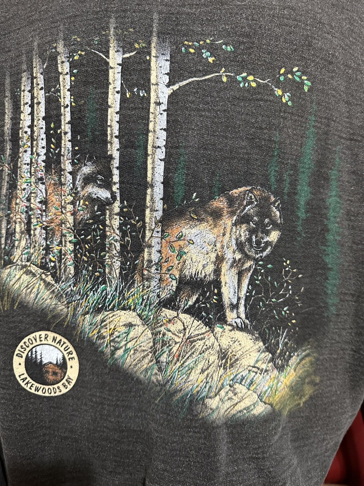 Vintage Vintage Wolf Crewneck Sweatshirt 90’S Animal Nature Grail Size US L / EU 52-54 / 3 - 2 Thumbnail