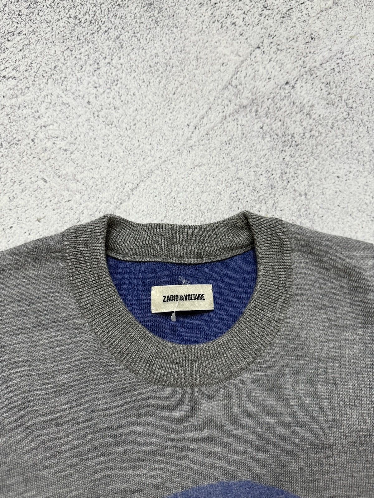 Zadig & Voltaire ZADIG & VOLTAIRE Raphael Bis Skull Merino Wool Sweater Size US S / EU 44-46 / 1 - 6 Thumbnail